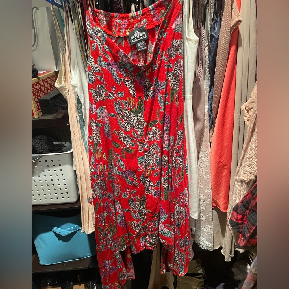 Flowy maxi skirt button front purchased at the buckle
